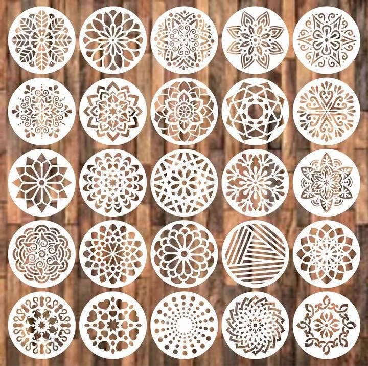 25 Plantillas de Mandala para Decorar Piedras, Muros y Muebles - UpsArtes