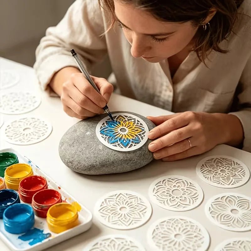 25 Plantillas de Mandala para Decorar Piedras, Muros y Muebles - UpsArtes