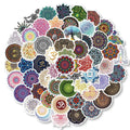 60 Pegatinas de Yoga con Flores de Mandala – Calcomanías Impermeables para Esteras y Botellas - UpsArtes