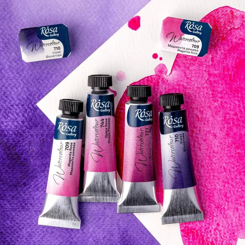 Acuarela ROSA para artistas | Tubo de 10 ml o bloque sólido