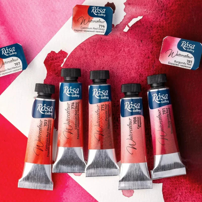 Acuarela ROSA para artistas | Tubo de 10 ml o bloque sólido