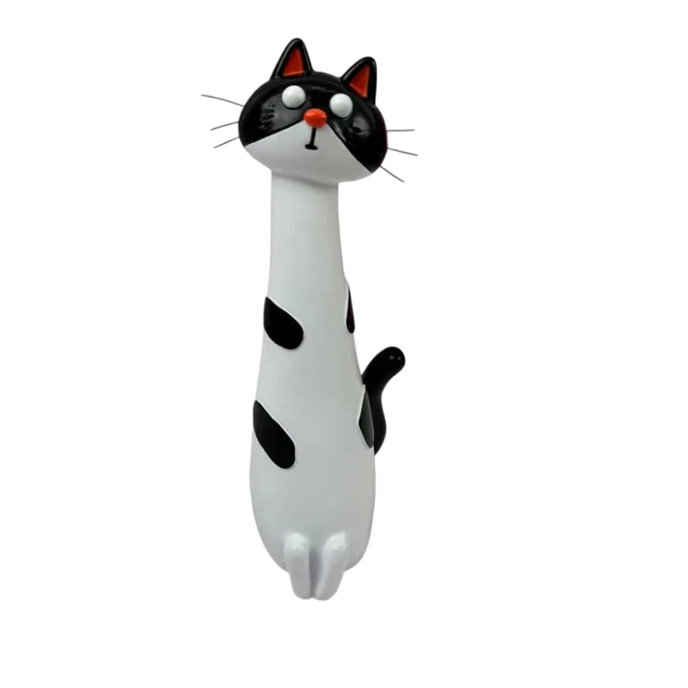Jarrón de gato elaborado en resina