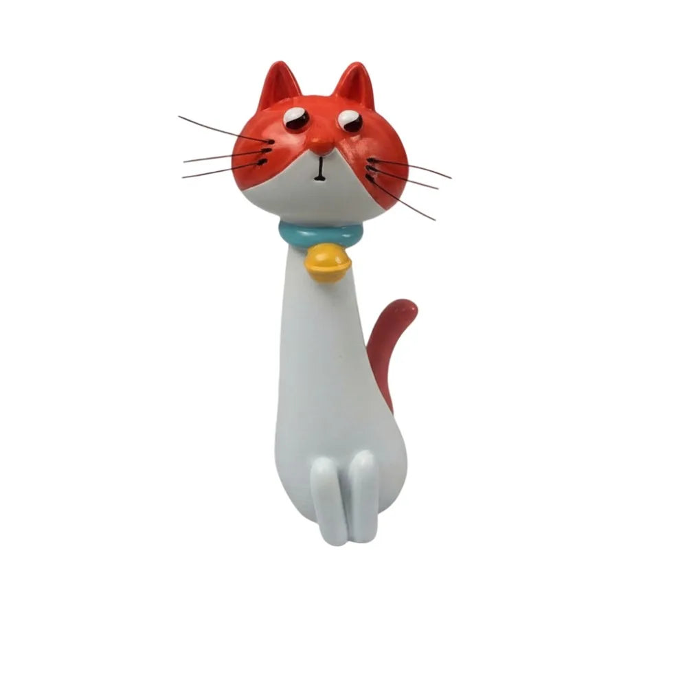 Jarrón de gato elaborado en resina
