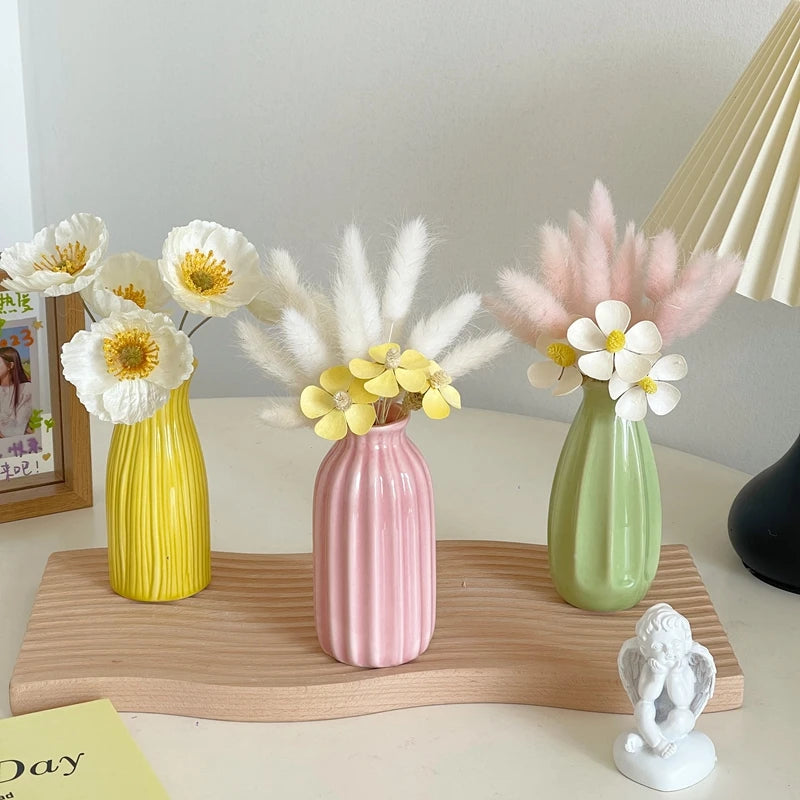 Mini Florero de Cerámica Decorativo | Estilo Nordic Kawaii