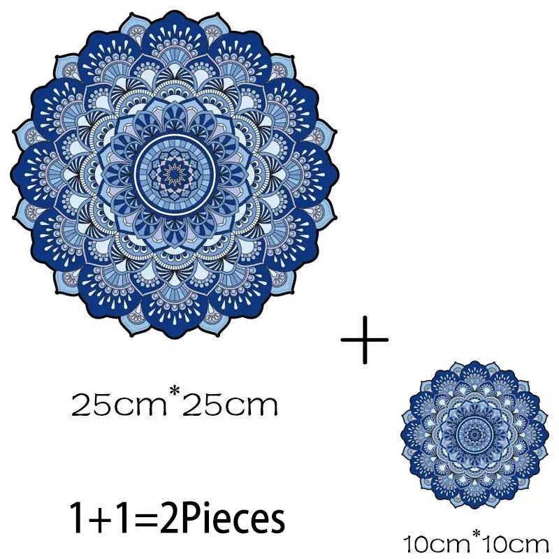 Parches Termoadhesivos con Diseño de Mandala para Ropa