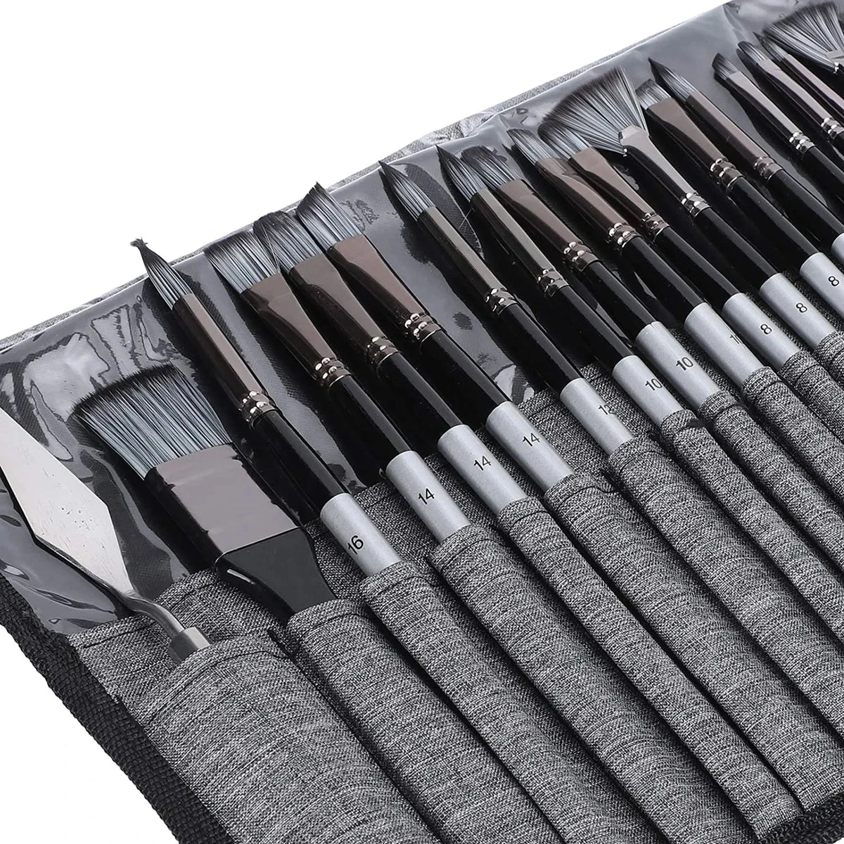 Pinceles de Arte con Estuche Enrollable | Elige Set o Solo Estuche