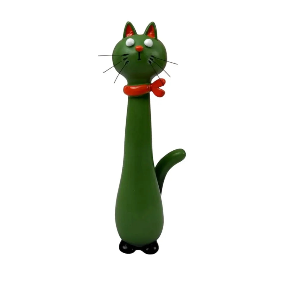 Jarrón de gato elaborado en resina
