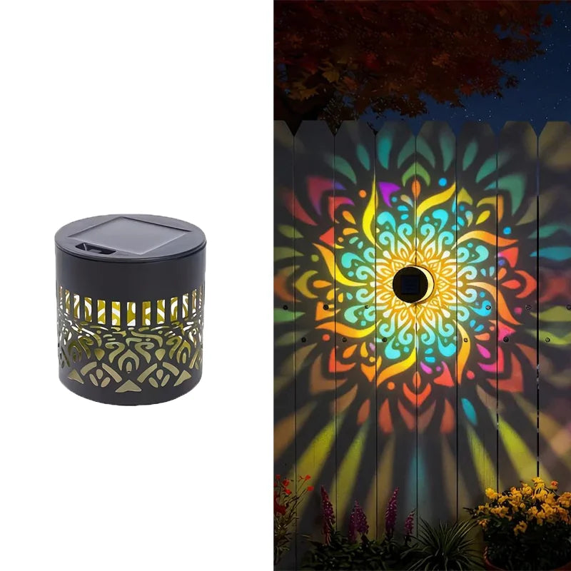 Iluminación mandala para patio exterior