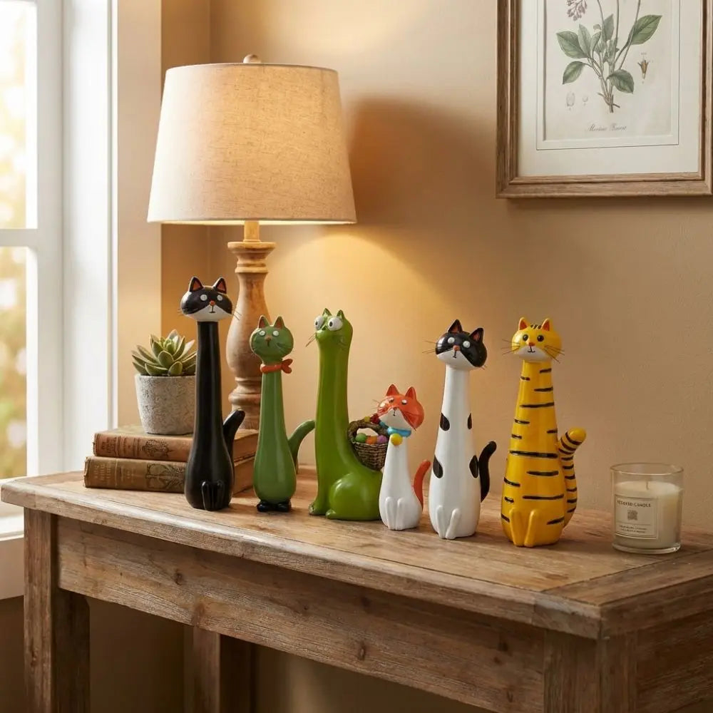 Figura decorativa de gato para el hogar