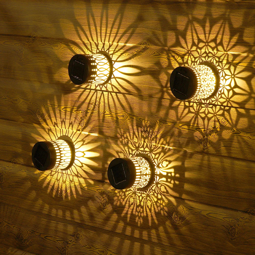 Luz solar decorativa con diseño de mandala