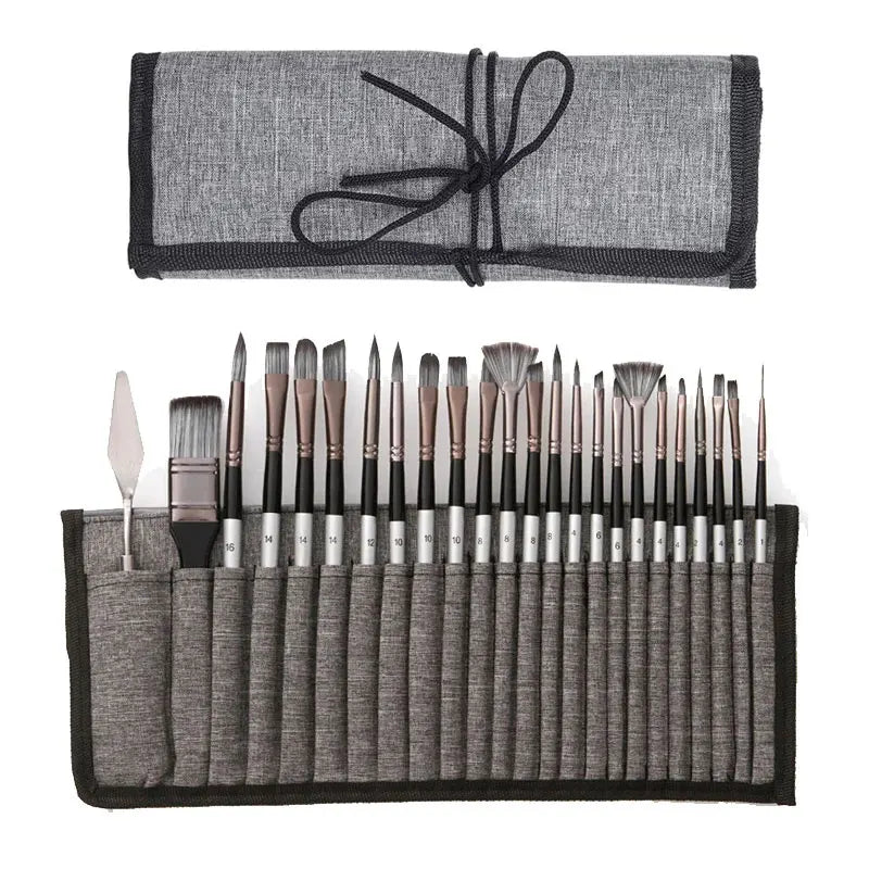 Pinceles de Arte con Estuche Enrollable | Elige Set o Solo Estuche