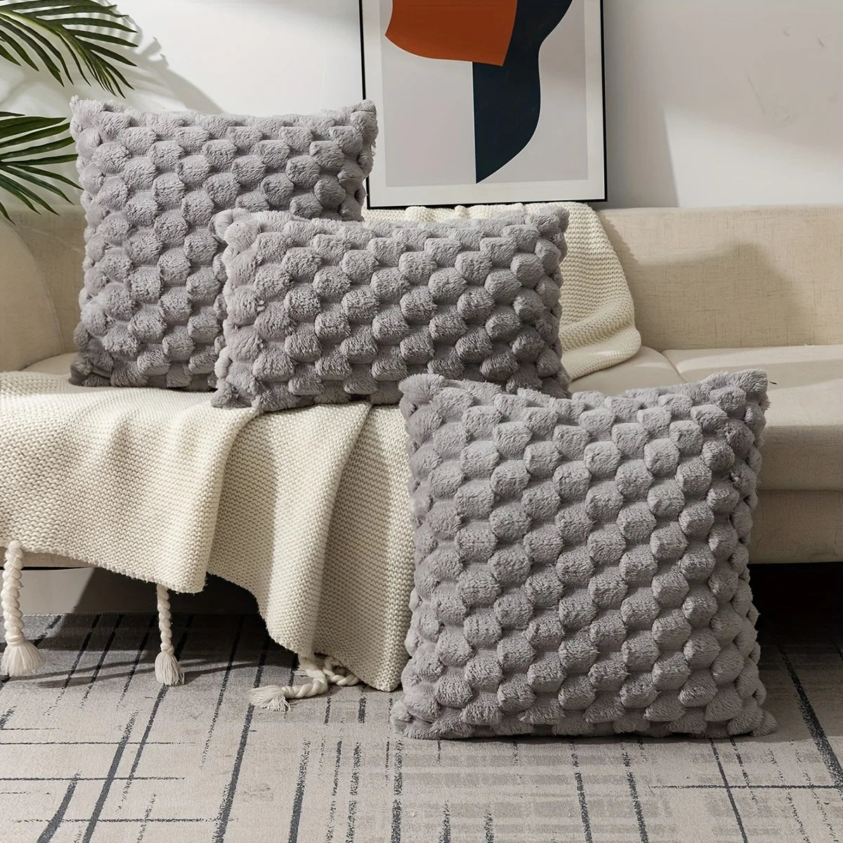 Textura suave de funda de almohada