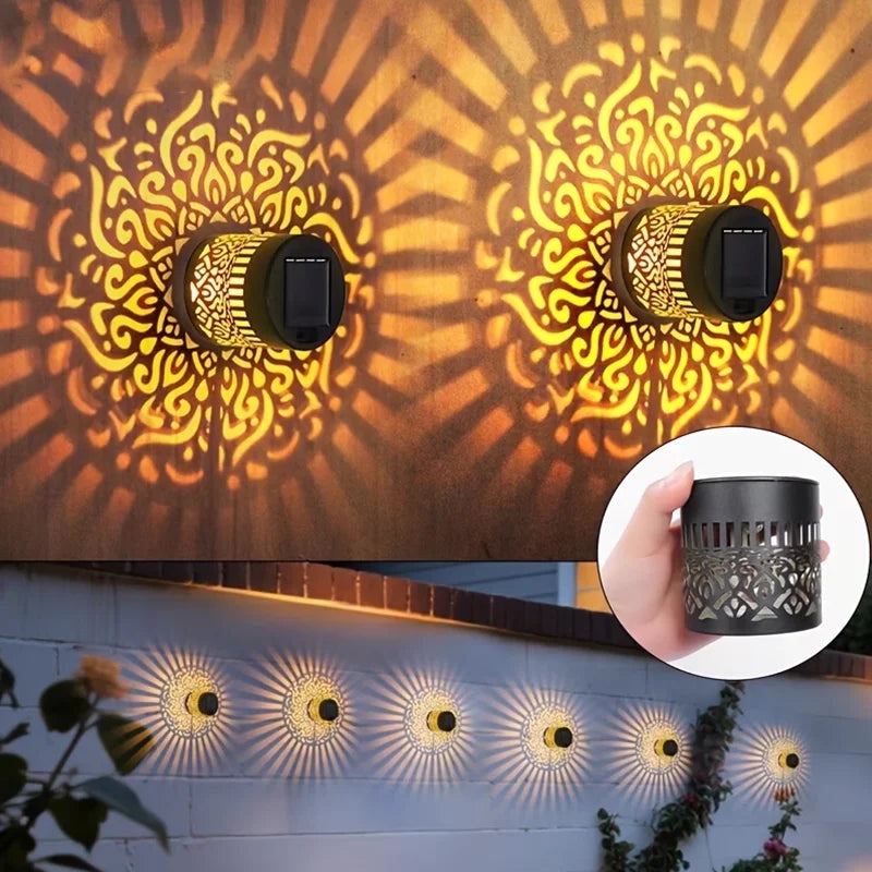 Luz solar decorativa con diseño de mandala