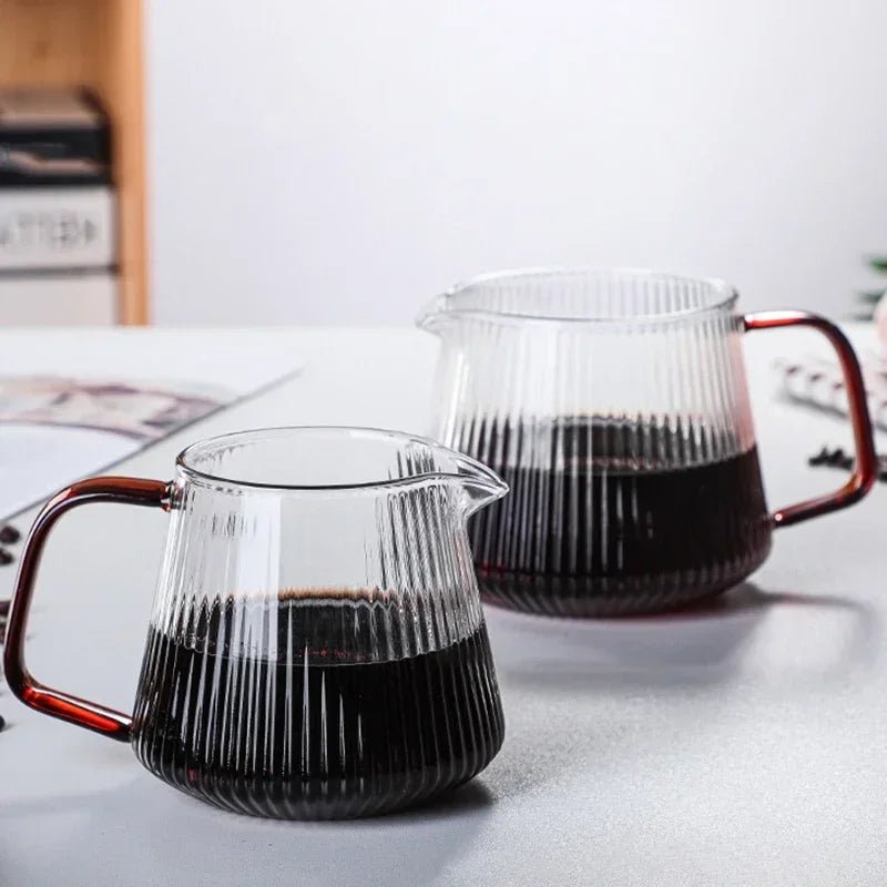 Cafetera pour over de vidrio transparente