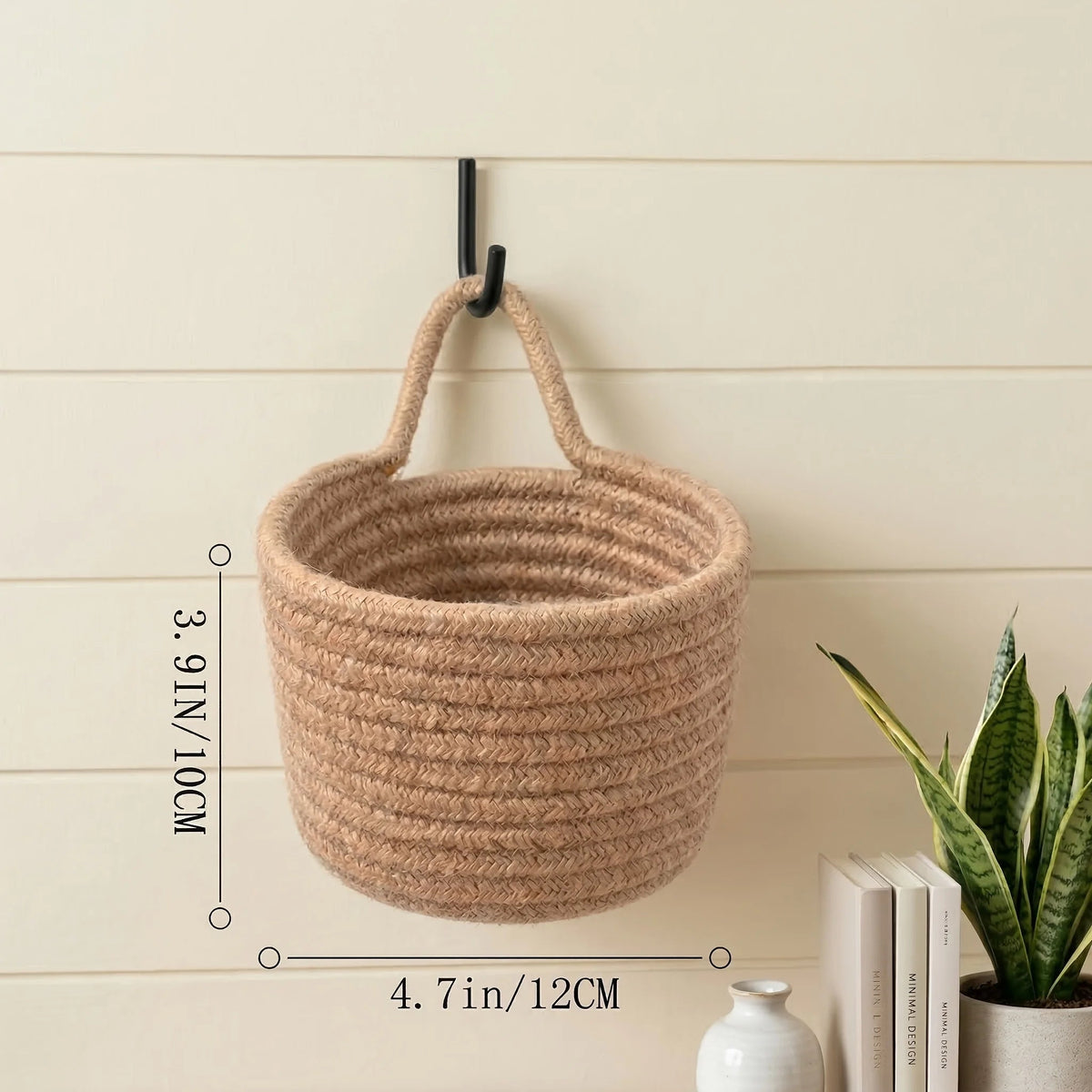Cesta colgante boho color Linen