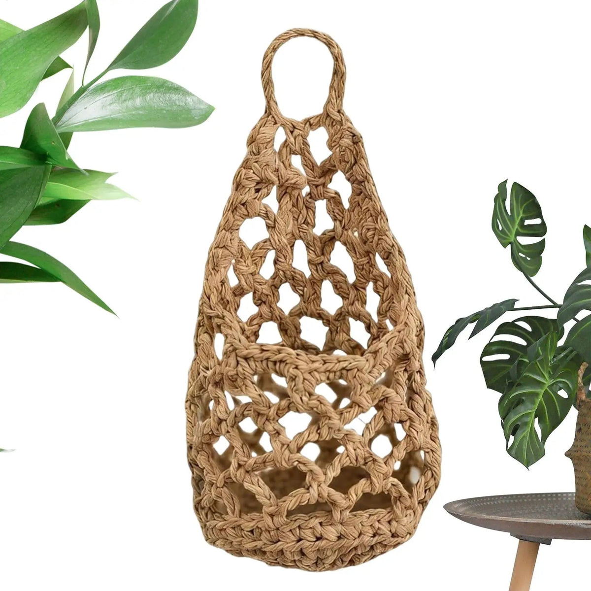 Colgador de Plantas de Macramé | Cuerda de Algodón 32 × 16 cm - UpsArtes