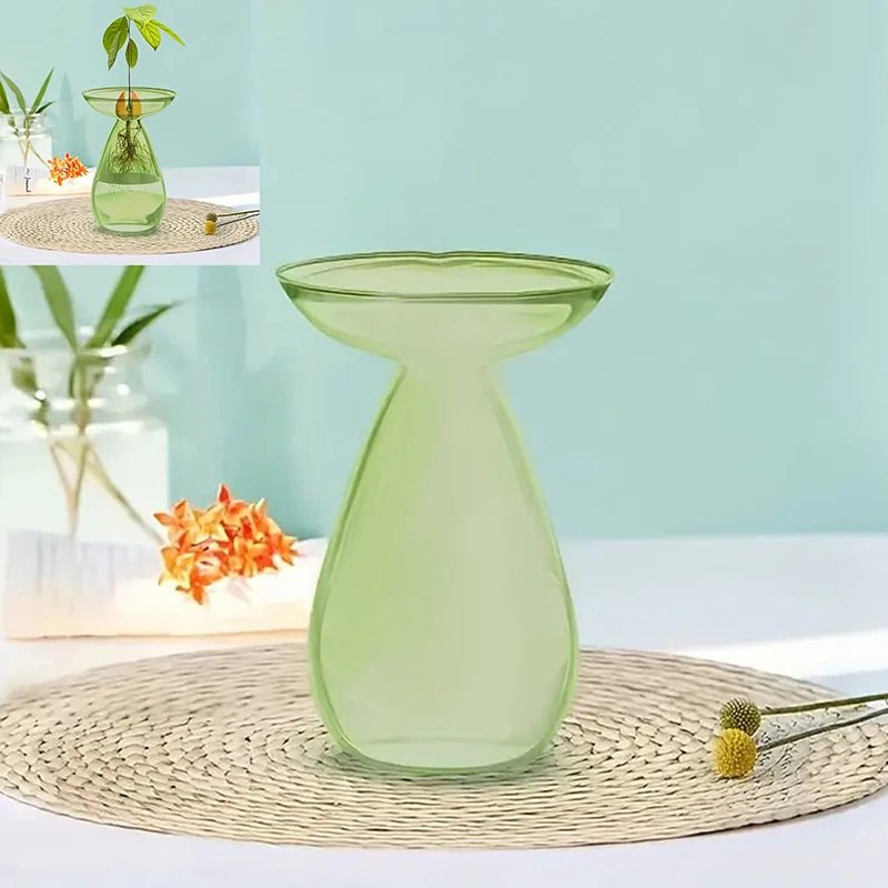 Florero hidropónico de vidrio variante A1
