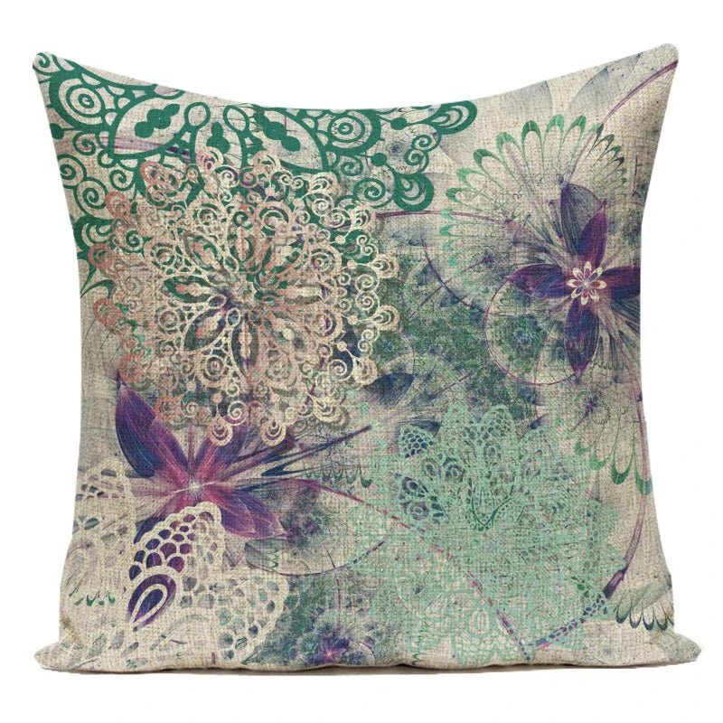 Funda de Cojín Mandala Bohemio 40 × 40 cm - UpsArtes