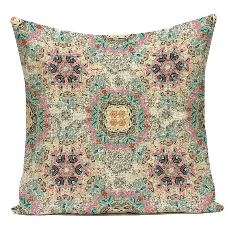 Funda de Cojín Mandala Bohemio 40 × 40 cm - UpsArtes