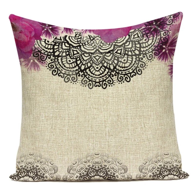 Funda de Cojín Mandala Bohemio 40 × 40 cm - UpsArtes