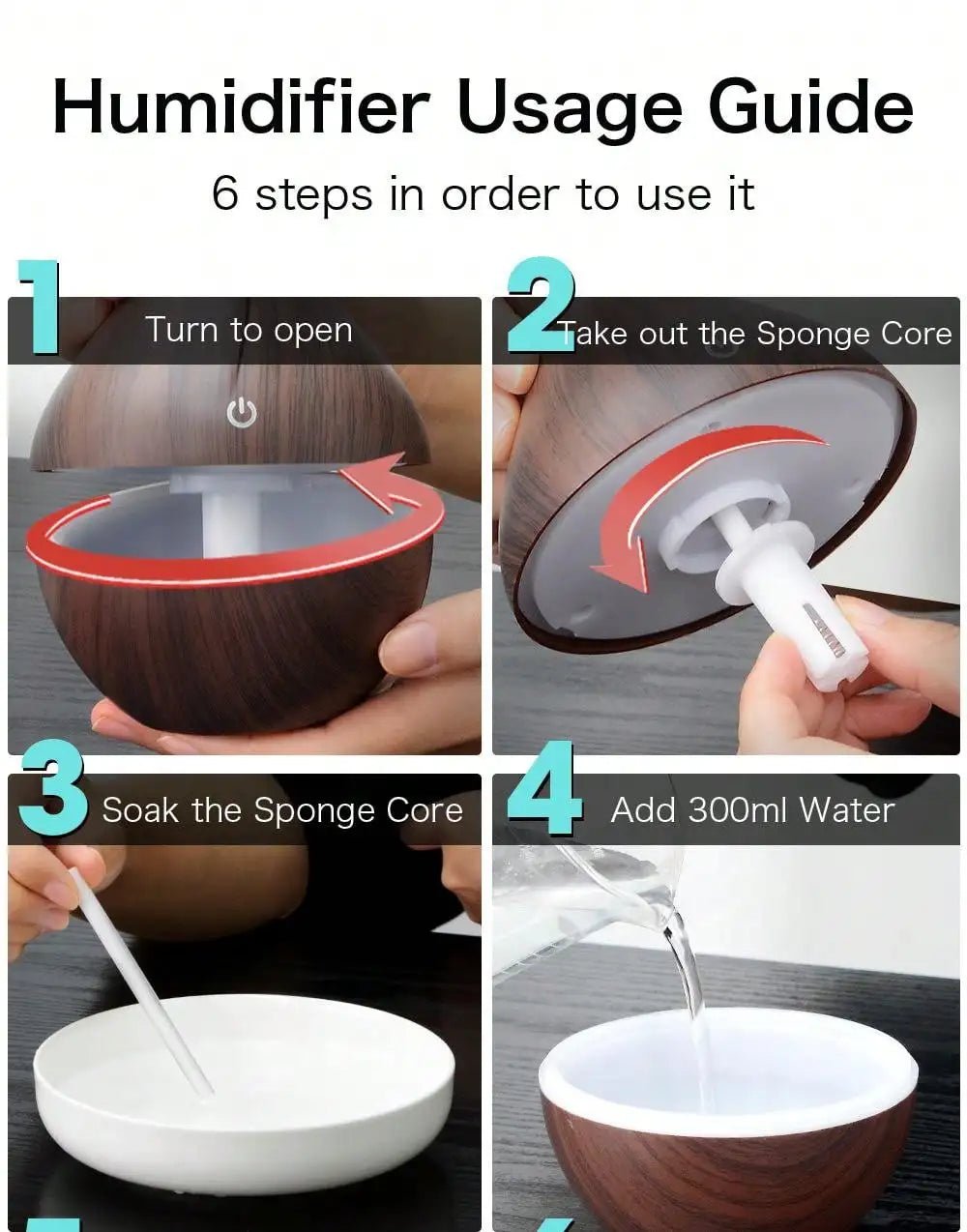 Humidificador compacto para escritorio