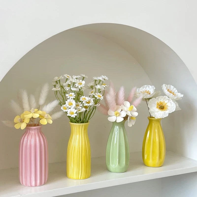 Mini Florero de Cerámica Decorativo | Estilo Nordic Kawaii - UpsArtes
