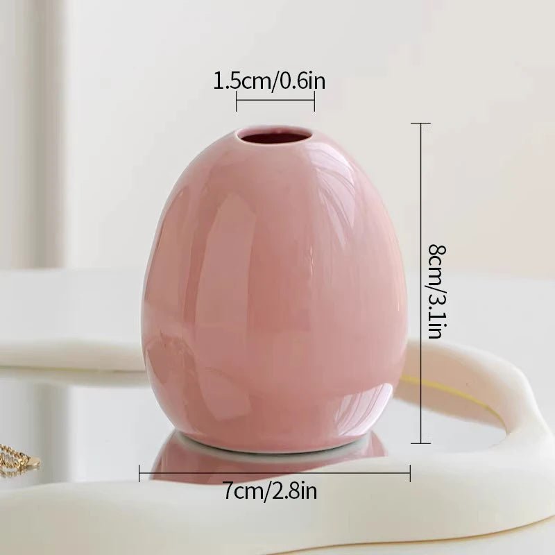 Mini Florero de Cerámica Decorativo | Estilo Nordic Kawaii - UpsArtes