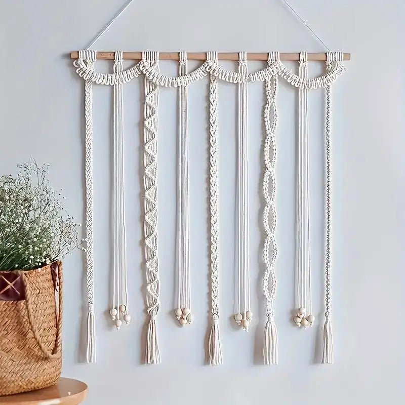 Organizador de Fotos Boho | 20 Clips de Madera y Borlas - UpsArtes