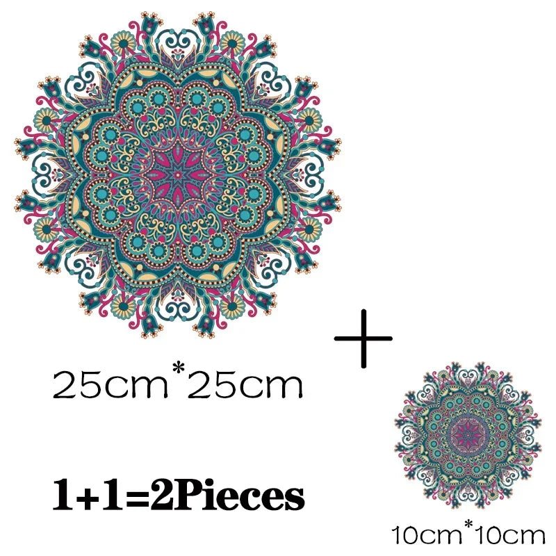 Parches Termoadhesivos con Diseño de Mandala para Ropa - UpsArtes