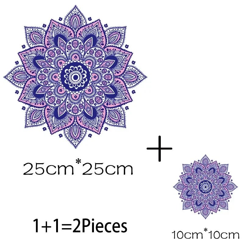 Parches Termoadhesivos con Diseño de Mandala para Ropa - UpsArtes