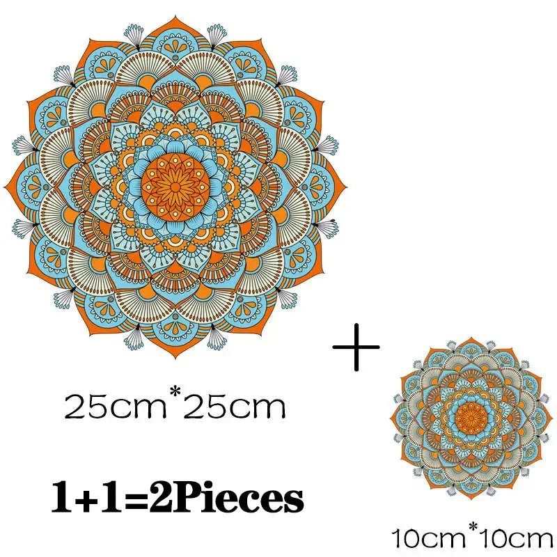 Parches Termoadhesivos con Diseño de Mandala para Ropa - UpsArtes