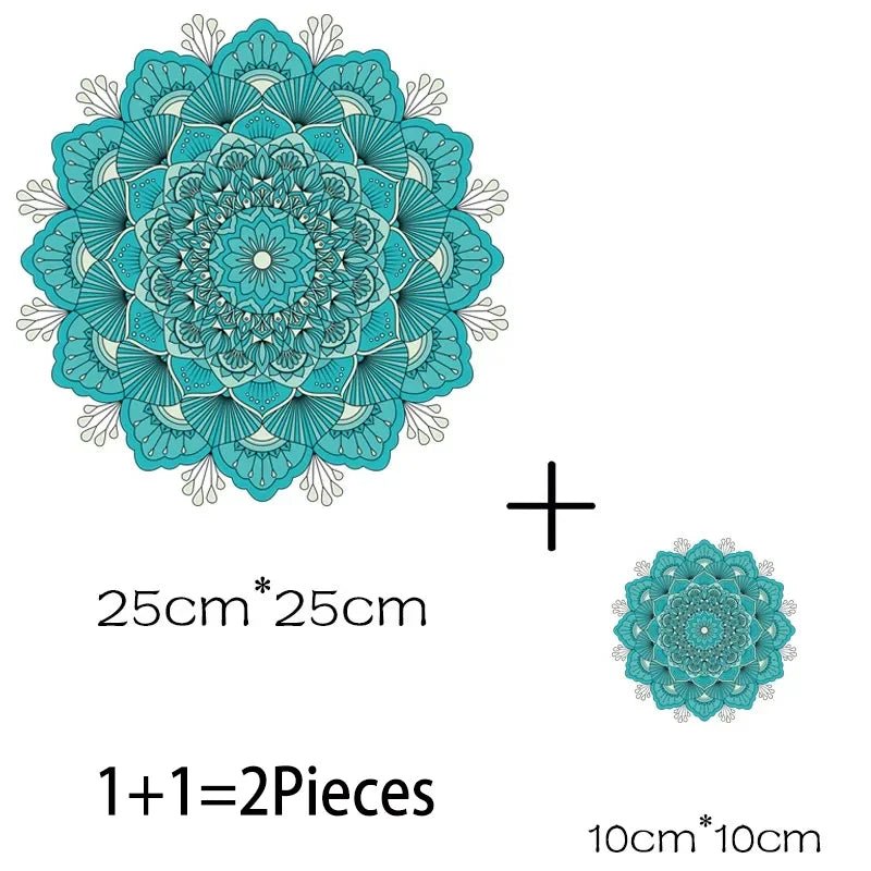 Parches Termoadhesivos con Diseño de Mandala para Ropa - UpsArtes