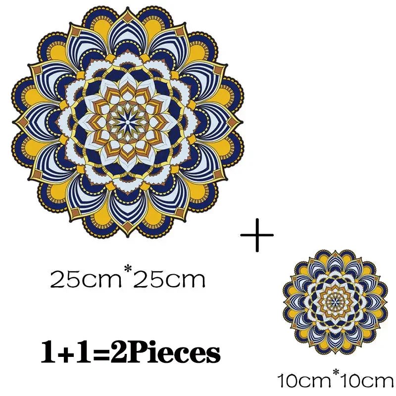 Parches Termoadhesivos con Diseño de Mandala para Ropa - UpsArtes
