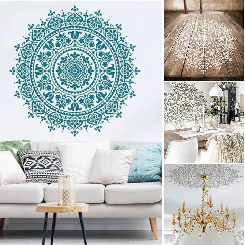 Plantilla de Mandala Reutilizable para Pintura y Manualidades - UpsArtes
