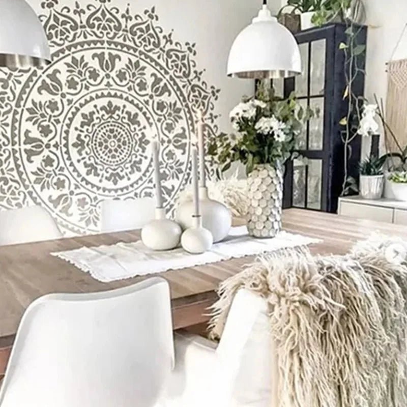 Plantilla de Mandala Reutilizable para Pintura y Manualidades - UpsArtes