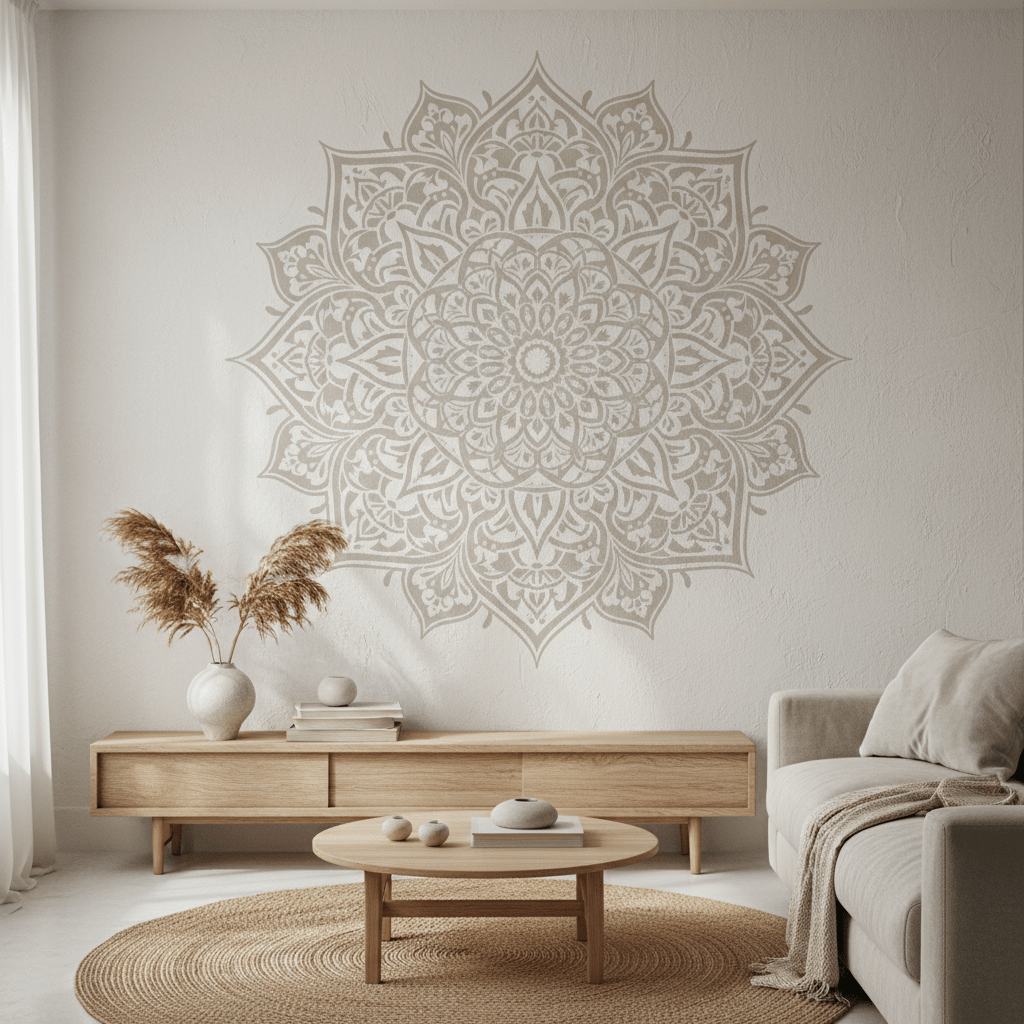 Plantilla de Mandala Reutilizable para Pintura y Manualidades - UpsArtes
