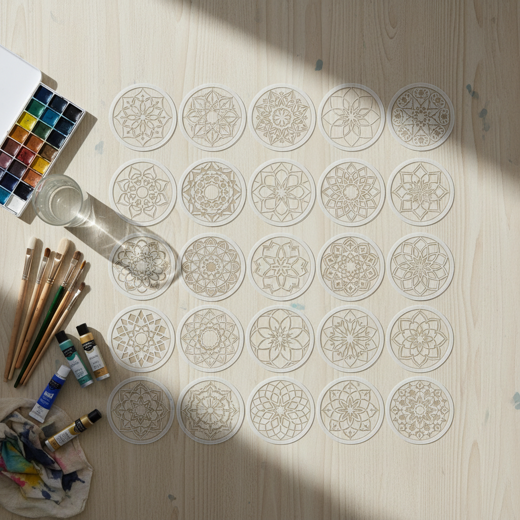 Set 25 plantillas mandala