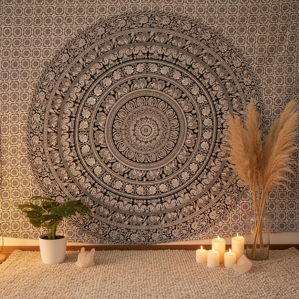 Tapiz Mandala Bohemio - Lifestyle