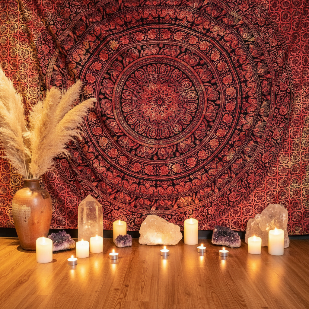 Tapiz Mandala Rojo