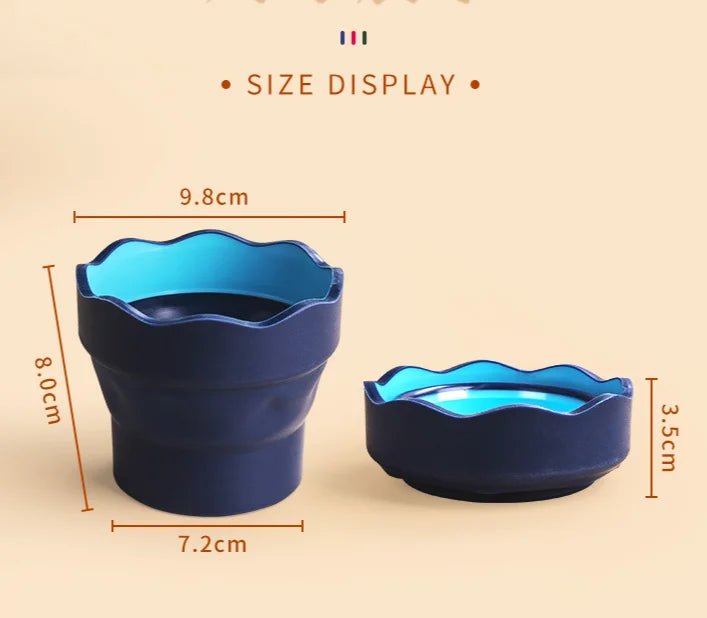 Vaso de agua plegable color azul